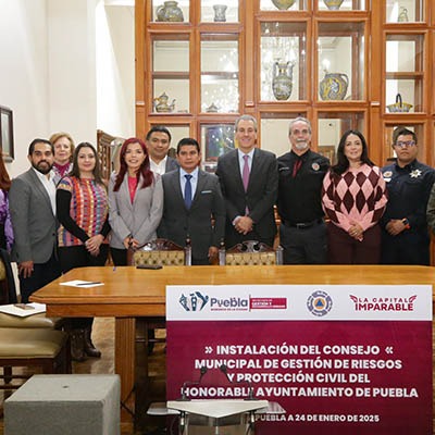 Se instala el Consejo Municipal de Gestión de Riesgos y Protección Civil del Municipio de Puebla