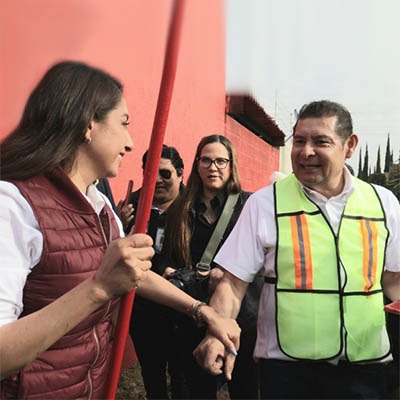 Alejandro Armenta y Angélica Alvarado impulsan acciones de cambio en Coronango