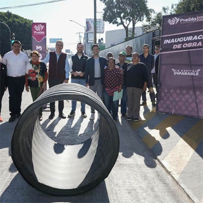 Entrega Pepe Chedraui Red de Alcantarillado Pluvial en la colonia Santa Cruz Los Ángeles