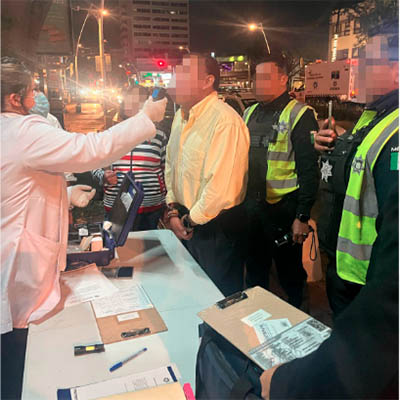 Operativo Alcoholímetro realiza ocho remisiones a particulares