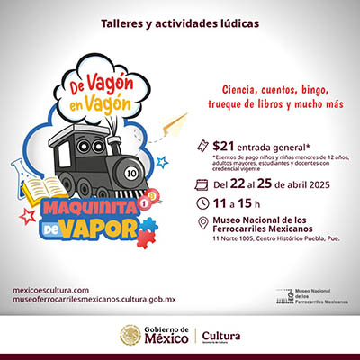 De vagón en vagón y Viajeros a bordo celebran a las infancias en el Museo Nacional de los Ferrocarriles Mexicanos