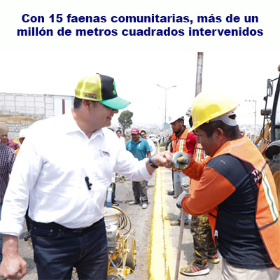 Con faenas comunitarias, más de un millón de metros cuadrados intervenidos