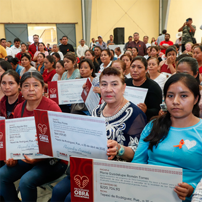 Con obra comunitaria Gobierno de Puebla detona desarrollo en Tepexi de Rodríguez