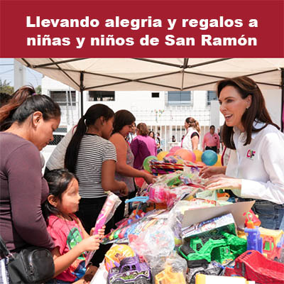 Pepe Chedraui y MariElise Budib regalan juguetes a niñas y niños del Centro Comunitario San Ramón