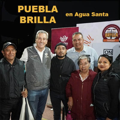 Inaugura Pepe Chedraui 354 luminarias LED en Agua Santa con Puebla Brilla