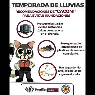 Emite Gobierno de la Ciudad recomendaciones por lluvias en zonas bajas