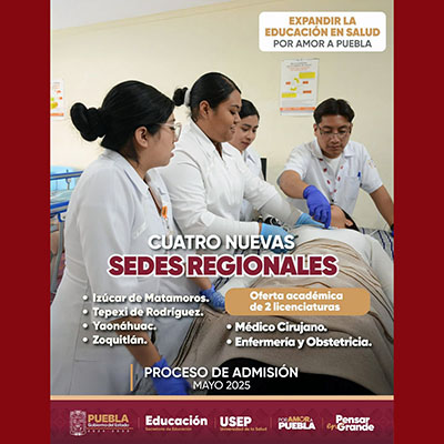 Con USEP, Gobierno de Puebla forma profesionales en salud