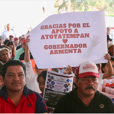 En Tepeaca, Alejandro Armenta entrega más de 7 mdp en obra comunitaria
