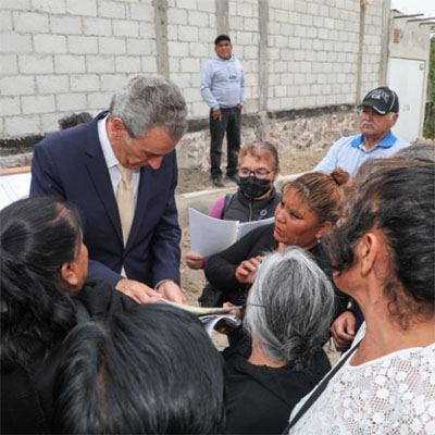 Supervisa Pepe Chedraui obras de pavimentación en la Junta Auxiliar de San Francisco Totimehuacan