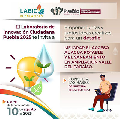 La capital de Puebla será sede del LABIC 2025: un laboratorio ciudadano para reimaginar el derecho al agua