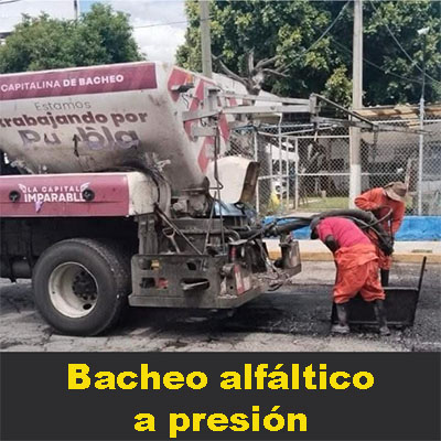 Fortalece Gobierno de la Ciudad la campaña Bacheando Puebla, suma maquinaria de bacheo en frío