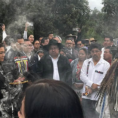 Se realiza en Cuicuilco ceremonia de ‘consagración’ de bastones de mando de ministros de la SCJN