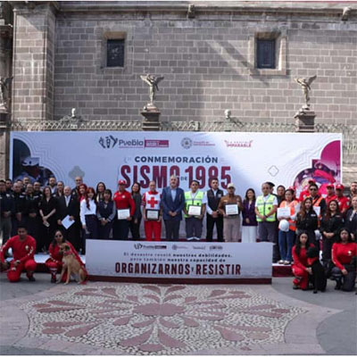 Reconoce Gobierno de la Ciudad a instituciones de emergencia en el marco del 40 aniversario del sismo de 1985