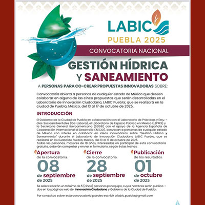 Secretaría de Medio Ambiente Municipal anuncia convocatoria nacional para el LABIC Puebla 2025