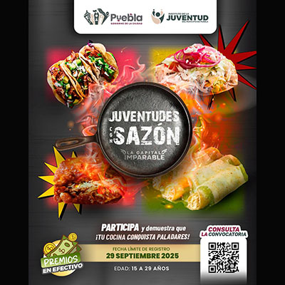 Juventudes poblanas pondrán a prueba su sazón en concurso gastronómico