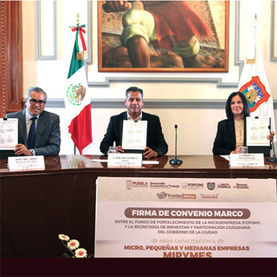Firman Gobierno de la Ciudad y FOFOMI convenio para fortalecer negocios locales en la capital