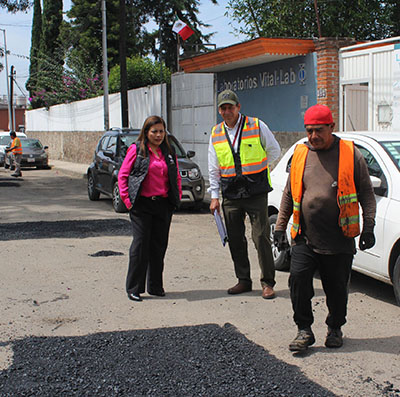Supervisa Contraloría Municipal trabajos de bacheo por diferentes vialidades de la ciudad