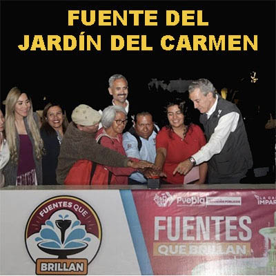 Inaugura Gobierno de la Ciudad rehabilitación de la fuente del Jardín El Carmen