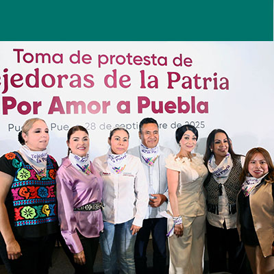 Puebla primer estado en crear la red de Mujeres Tejedoras de la Patria