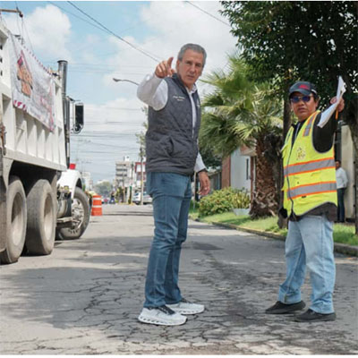 Supervisa Gobierno de la Ciudad trabajos de bacheo en la colonia Las Ánimas