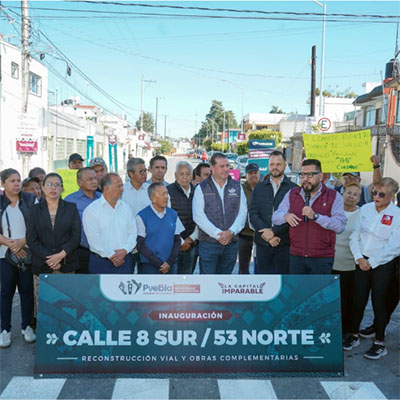 Entrega Gobierno de la Ciudad infraestructura vial en la colonia Aquiles Serdán