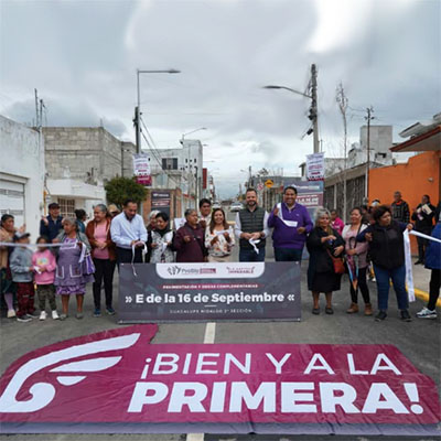 Entrega Gobierno de la ciudad infraestructura vial en la colonia Guadalupe Hidalgo Segunda Sección
