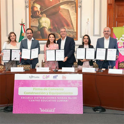MariElise Budib y Pepe Chedraui firman convenio con Fundación Distribuidores Nissan para la construcción y equipamiento de “Lumina”