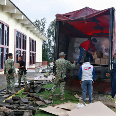 Envía Gobierno de la Ciudad el apoyo alimentario a damnificados de Huauchinango
