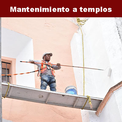 Realiza Gobierno de la Ciudad trabajos de mantenimiento para preservar templos del Centro Histórico