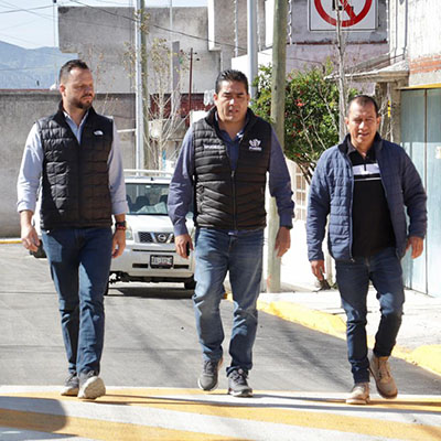 Verifica Gobierno de la Ciudad conclusión de trabajos de pavimentación en San Francisco Totimehuacan