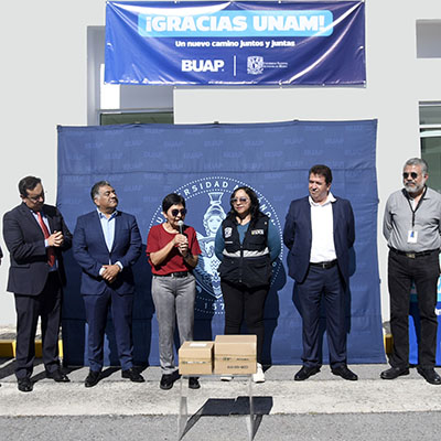 Recibe BUAP 60 toneladas de víveres por parte de la UNAM para damnificados de la Sierra Norte