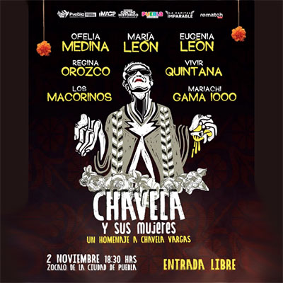 Puebla capital rinde tributo a Chavela Vargas en el cierre del Festival la Muerte es un Sueño