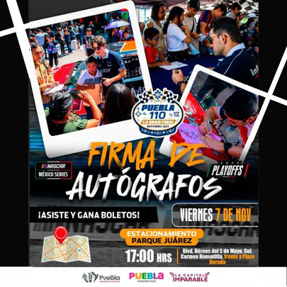 Gobierno de la Ciudad trae la emoción de NASCAR con firma de autógrafos