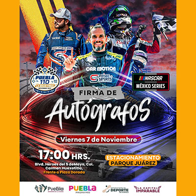 Organiza Gobierno de la Ciudad firma de autógrafos con estrellas de NASCAR México Series