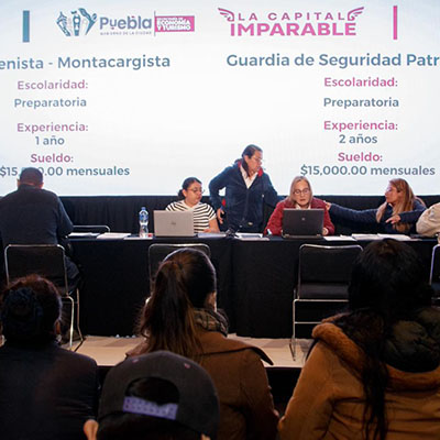 Suma más de 2 mil nuevos empleos Puebla capital, de octubre a noviembre de 2025