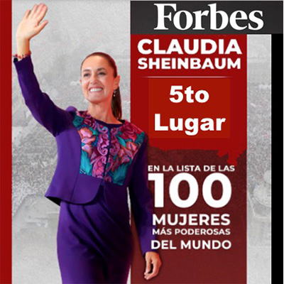 Sheinbaum, la quinta mujer más poderosa del mundo en 2025: Forbes