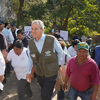 Supervisa Pepe Chedraui rehabilitación de Puente Vehicular en San Pablo Xochimehuacan
