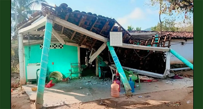 Una persona muerta, 350 casas dañadas y derrumbes en Guerrero por sismo de 6.5