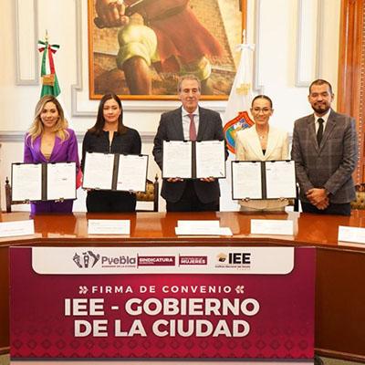 Fortalece Pepe Chedraui coordinación institucional con firma de convenio con IEE