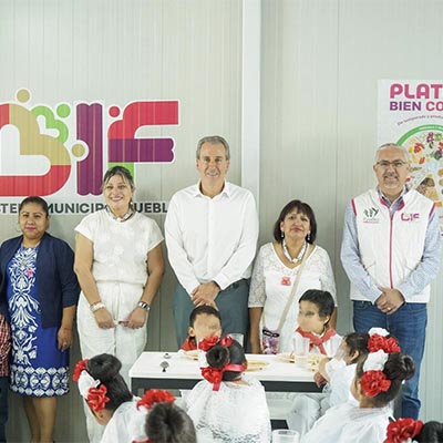 Visita Pepe Chedraui desayunador escolar en el Jardín de Niños “La Flor”