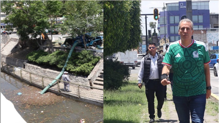 Supervisa Pepe Chedraui labores de drenado en el Puente de Ovando para restablecer la circulación segura