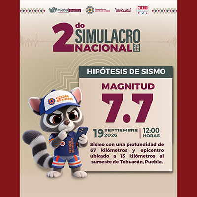 Invita Gobierno de Pepe Chedraui a participar en el Segundo Simulacro Nacional 2026